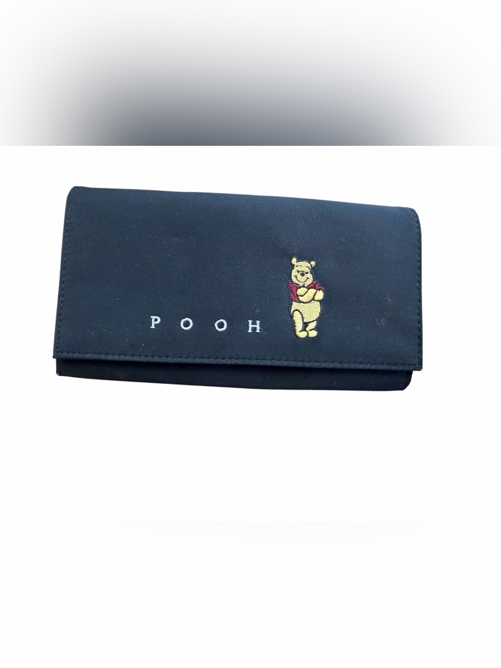 VTG Winnie the Pooh Embroidered Black Clutch/Wallet